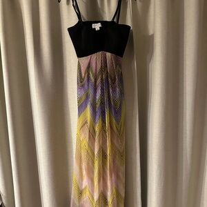 Jessica Simpson Black and Purple Strapless Sundress